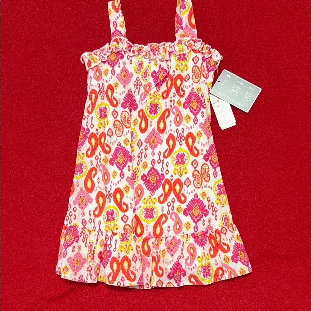 Koala Kids Vibrant Pink and Yellow Sundress